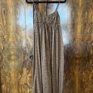 J. Crew Tan Leopard Print Maxi Dress